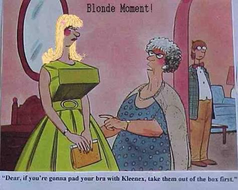funny sex cartoon blonde padded bra