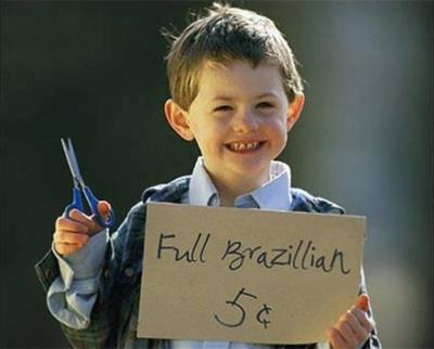 funny sex picture kid with scissors full brazillian 5 cents