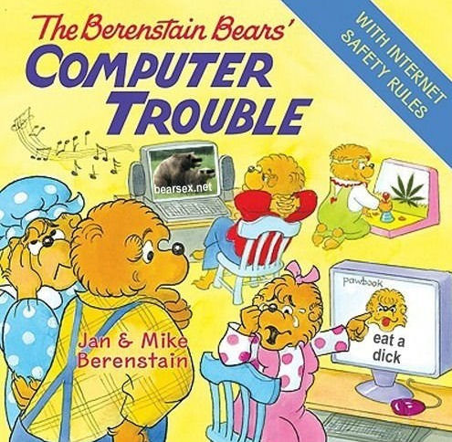 funny sex cartoon barenstain bears computer trouble