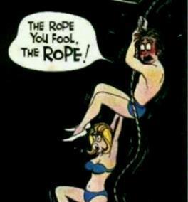 funny sex cartoon swinging from rope